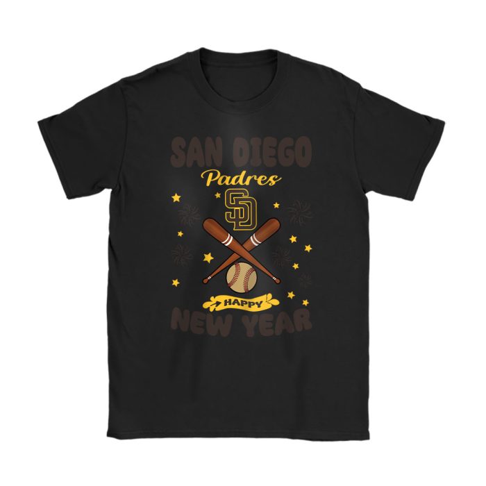 San Diego Padres Happy New Year MLB Gift For Fan Unisex T-Shirt Cotton Tee TAT23039