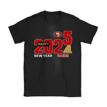 San Francisco 49ers Blazing New Year NFL Gift For Fan Hello 2025 Unisex T-Shirt Cotton Tee TAT23068