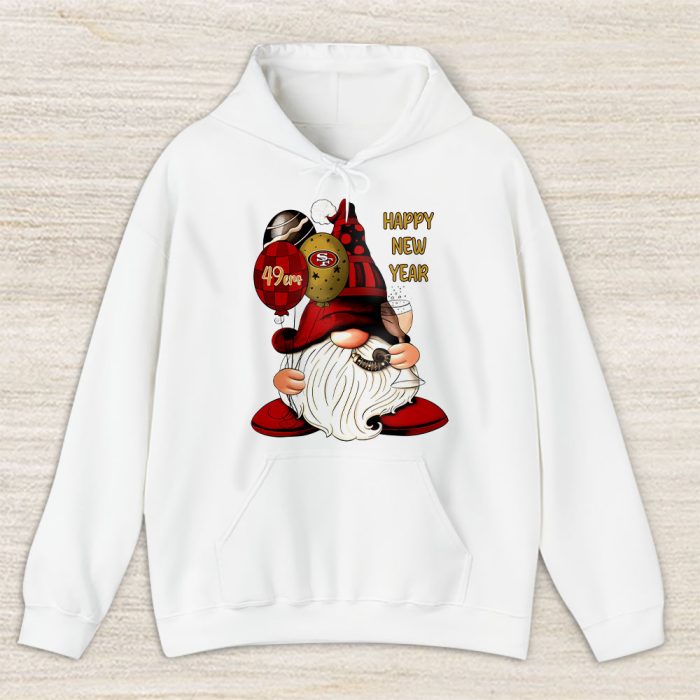 San Francisco 49ers Happy New Year NFL Gift For Fan Cute Gnomes Unisex Hoodie TAH23079