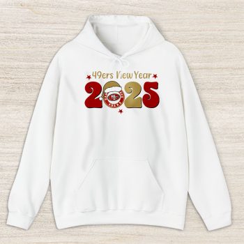 San Francisco 49ers Happy New Year NFL Gift For Fan Hello 2025 Unisex Hoodie TAH23073