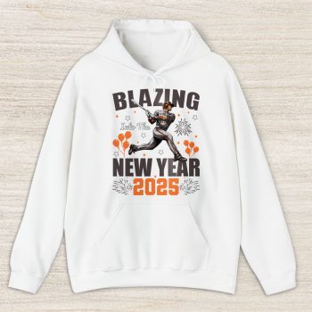 San Francisco Giants Blazing Into The New Year MLB Gift For Fan Hello 2025 Unisex Hoodie TAH23086