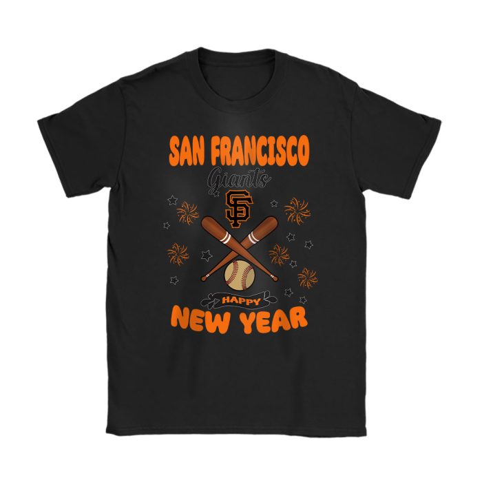 San Francisco Giants Happy New Year MLB Gift For Fan Unisex T-Shirt Cotton Tee TAT23084