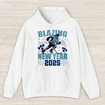 Seattle Kraken Blazing Into The New Year NHL Gift For Fan Hello 2025 Unisex Hoodie TAH23066