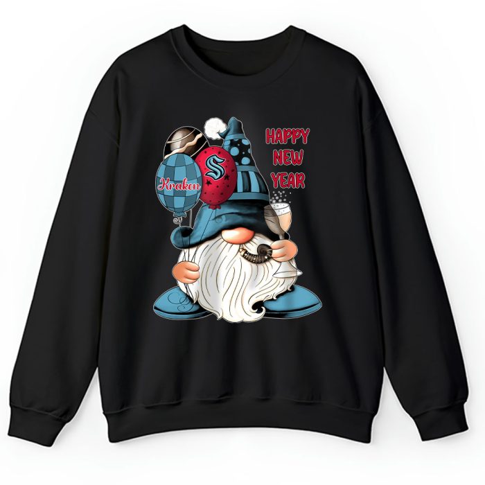 Seattle Kraken Happy New Year NHL Gift For Fan Cute Gnomes Unisex Sweatshirt TAS23065