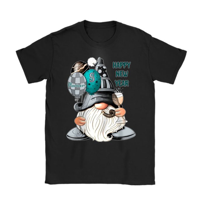 Seattle Mariners Happy New Year MLB Gift For Fan Cute Gnomes Unisex T-Shirt Cotton Tee TAT23060