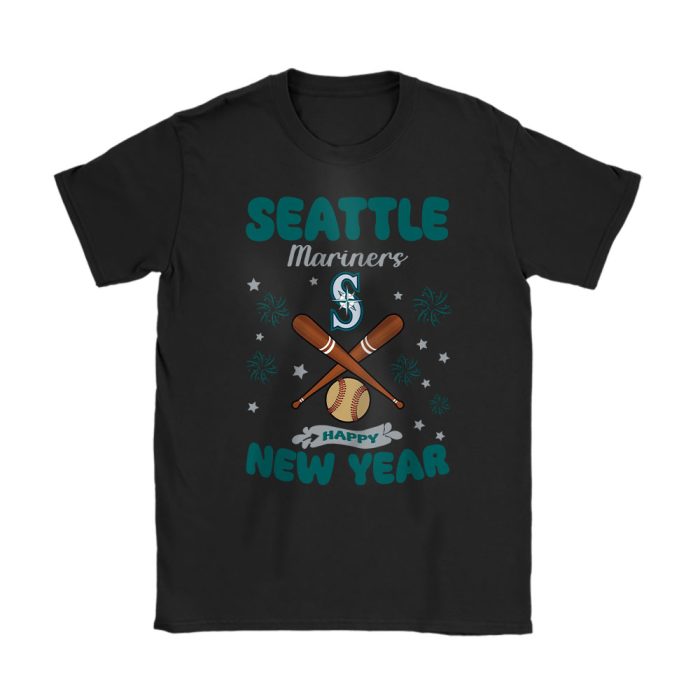 Seattle Mariners Happy New Year MLB Gift For Fan Unisex T-Shirt Cotton Tee TAT23059