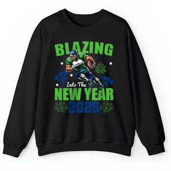 Seattle Seahawks Blazing New Year NFL Gift For Fan Hello 2025 Unisex Sweatshirt TAS23055