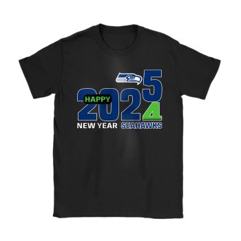 Seattle Seahawks Blazing New Year NFL Gift For Fan Hello 2025 Unisex T-Shirt Cotton Tee TAT23043