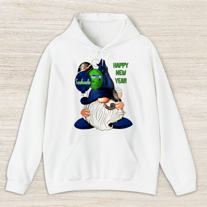 Seattle Seahawks Happy New Year NFL Gift For Fan Cute Gnomes Unisex Hoodie TAH23054