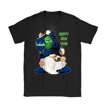 Seattle Seahawks Happy New Year NFL Gift For Fan Cute Gnomes Unisex T-Shirt Cotton Tee TAT23054