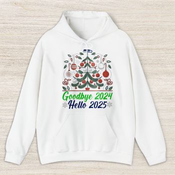 Seattle Seahawks Happy New Year NFL Gift For Fan Goodbye 2024 Hello 2025 Unisex Hoodie TAH23044