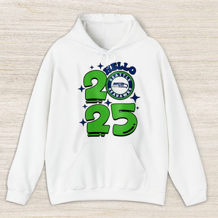 Seattle Seahawks Happy New Year NFL Gift For Fan Hello 2025 Unisex Hoodie TAH23047