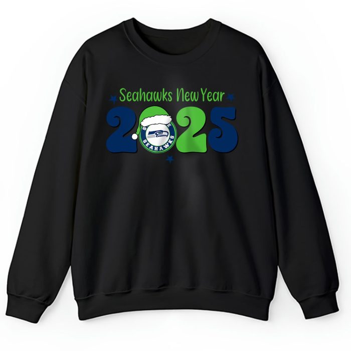 Seattle Seahawks Happy New Year NFL Gift For Fan Hello 2025 Unisex Sweatshirt TAS23048