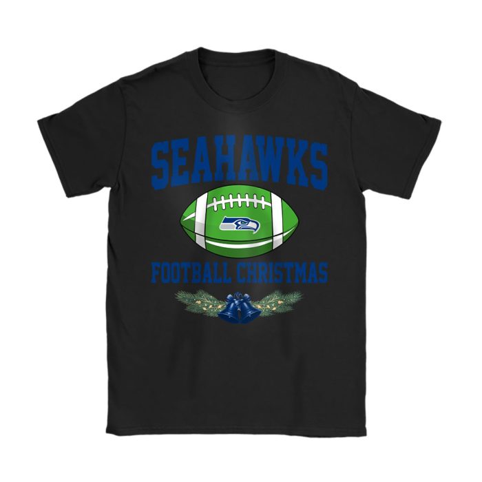 Seattle Seahawks Merry Christmas NFL Gift For Fan Baseball Christmas Unisex T-Shirt Cotton Tee TAT23267