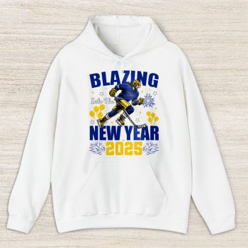 St. Louis Blues Blazing Into The New Year NHL Gift For Fan Hello 2025 Unisex Hoodie TAH23102