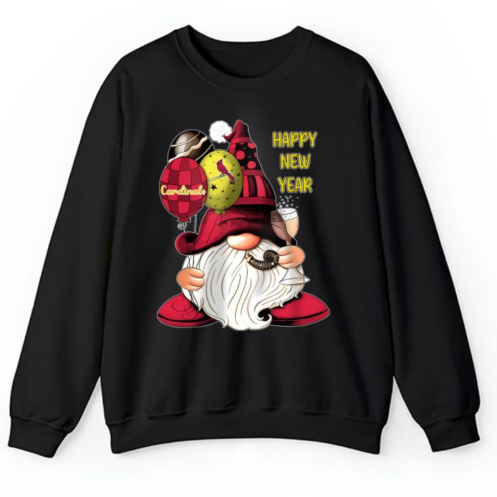 St. Louis Cardinals Happy New Year MLB Gift For Fan Cute Gnomes Unisex Sweatshirt TAS23096