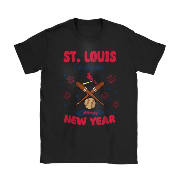 St. Louis Cardinals Happy New Year MLB Gift For Fan Unisex T-Shirt Cotton Tee TAT23095