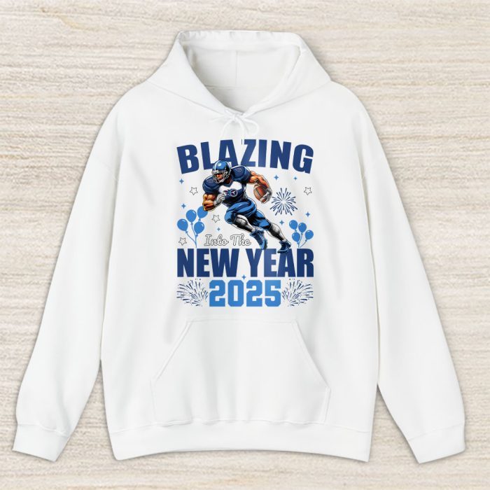 Tennessee Titans Blazing New Year NFL Gift For Fan Hello 2025 Unisex Hoodie TAH23141