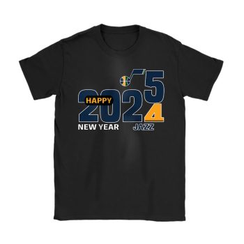 Utah Jazz Happy New Year NBA Gift For Fan Hello 2025 Unisex T-Shirt Cotton Tee TAT23164