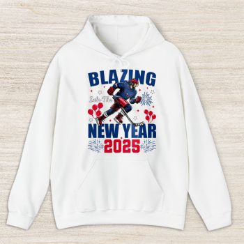 Washington Capitals Blazing Into The New Year NHL Gift For Fan Hello 2025 Unisex Hoodie TAH22366