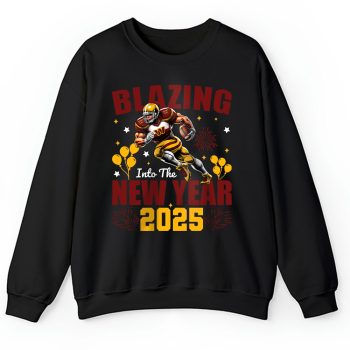 Washington Commanders Blazing New Year NFL Gift For Fan Hello 2025 Unisex Sweatshirt TAS23187