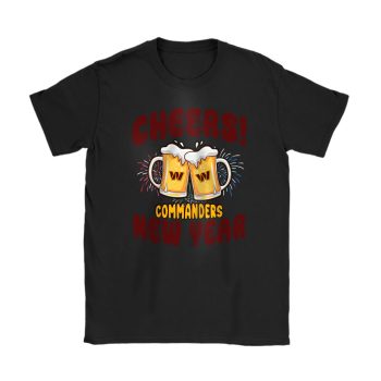 Washington Commanders Happy New Year NFL Gift For Fan Cheers 2025 Unisex T-Shirt Cotton Tee TAT23174