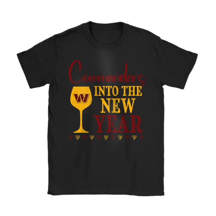 Washington Commanders Happy New Year NFL Gift For Fan Cheers To A New Year Unisex T-Shirt Cotton Tee TAT23178