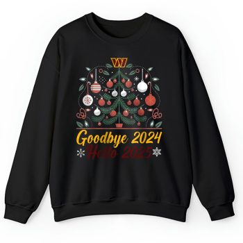 Washington Commanders Happy New Year NFL Gift For Fan Goodbye 2024 Hello 2025 Unisex Sweatshirt TAS23176