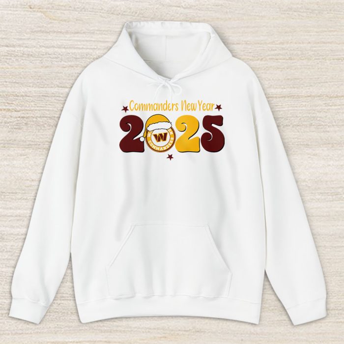 Washington Commanders Happy New Year NFL Gift For Fan Hello 2025 Unisex Hoodie TAH23180