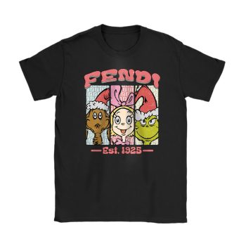 Whoville Christmas Santa Universal Grinchy Boujee Fendi Unisex T-Shirt Cotton Tee TAT22219