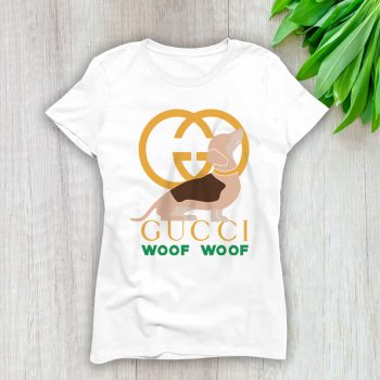 Dog Logo Gucci Woof Gucci Lady T-Shirt Women Cotton Tee LAL23312