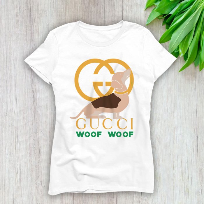 Dog Logo Gucci Woof Gucci Lady T-Shirt Women Cotton Tee LAL23312